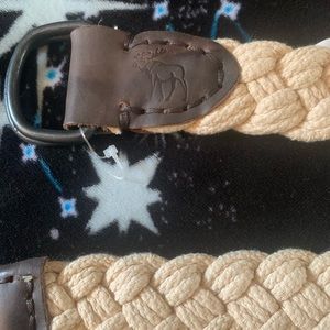 Aberkrambi&Fitch belt men new cotton leather 43 in